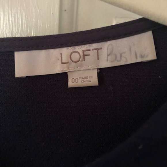 LOFT 00 Navy Dress - Picture 3 of 6